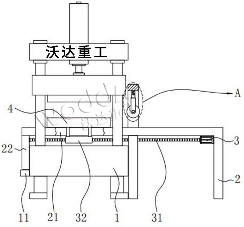 帶移動(dòng)工作臺(tái)的汽車內(nèi)飾成型液壓機(jī)